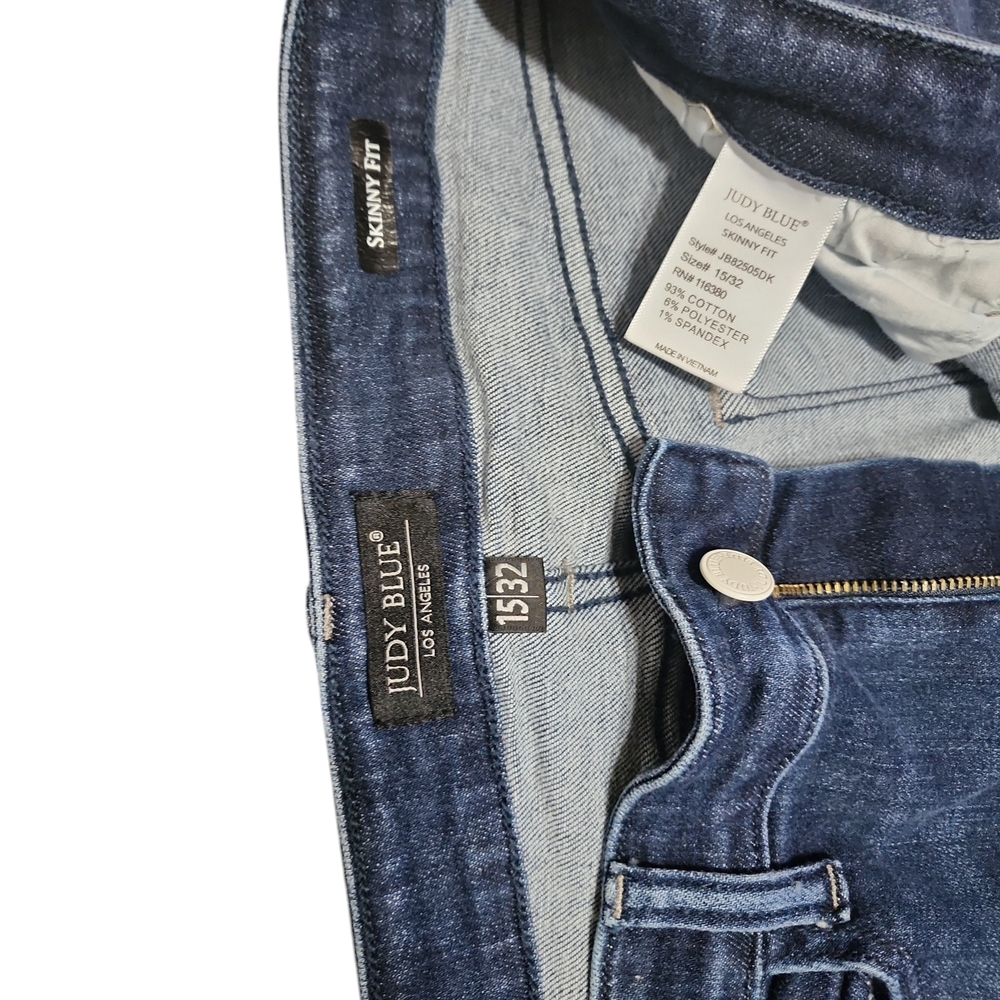 Jr Judy Blue dark Blue skinny fit Denim Jeans - Picture 4 of 6